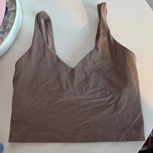 Lululemon Brown V-Neck Stretch Bralette Crop Top